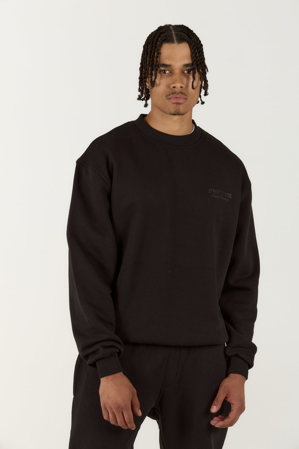 Russo Crewneck Sweatshirt Black – Street Cartel Official