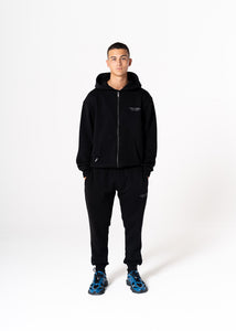 RUSSO ZIPTHROUGH HOOD - BLACK
