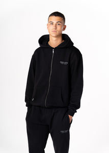 RUSSO ZIPTHROUGH HOOD - BLACK