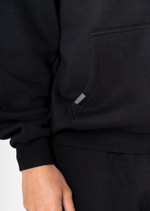 RUSSO ZIPTHROUGH HOOD - BLACK