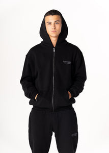 RUSSO ZIPTHROUGH HOOD - BLACK