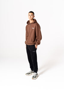 RUSSO ZIPTHROUGH HOOD - BROWN