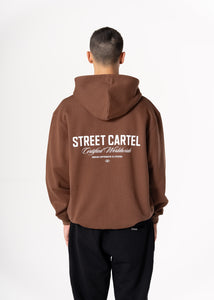 RUSSO ZIPTHROUGH HOOD - BROWN