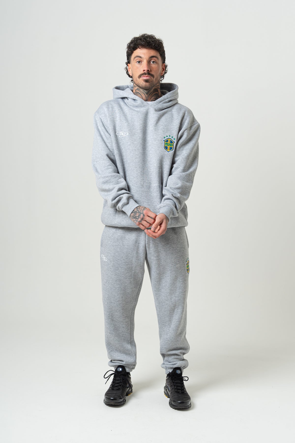 Volley Hoodie Grey Marl