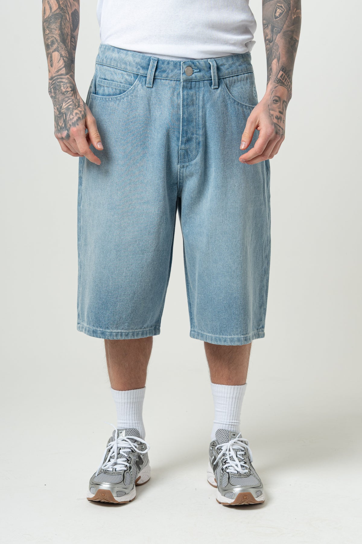 Apex Denim Jorts Light Blue Wash