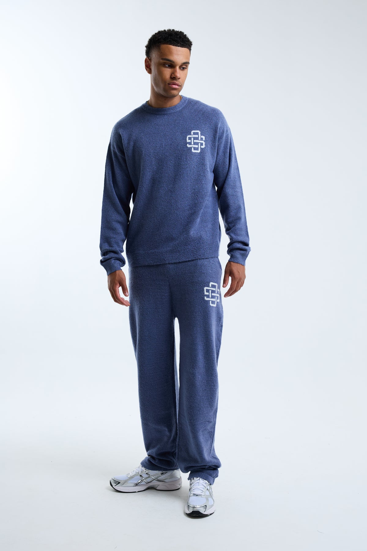 Avanti Knit Open Hem Jogger Blue