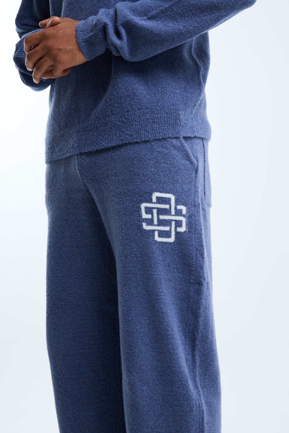 Avanti Knit Open Hem Jogger Blue