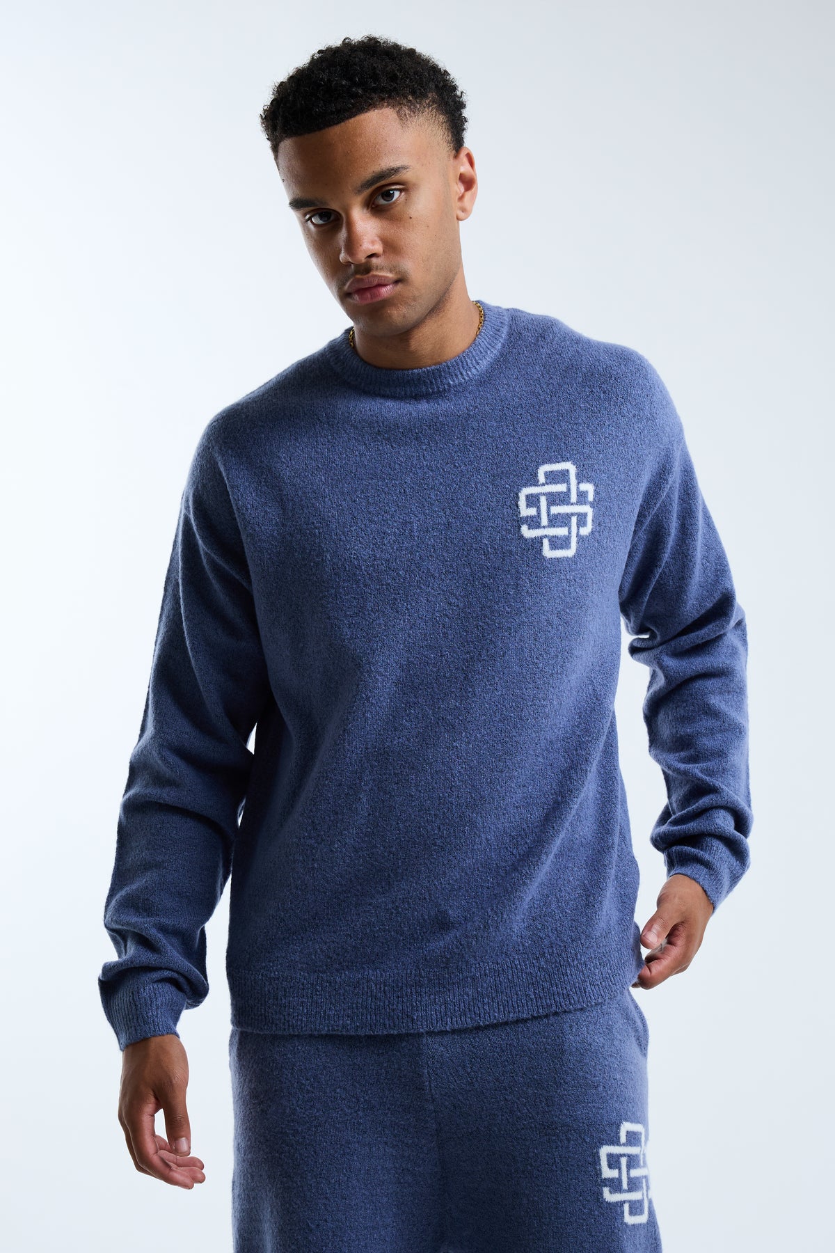 Avanti Crew Knit Jumper Blue