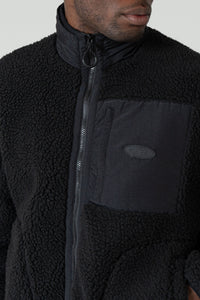 Leonardo Zip Thru Borg Black