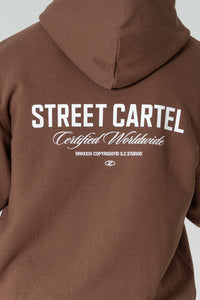 Russo Zip Through Hoodie Brown