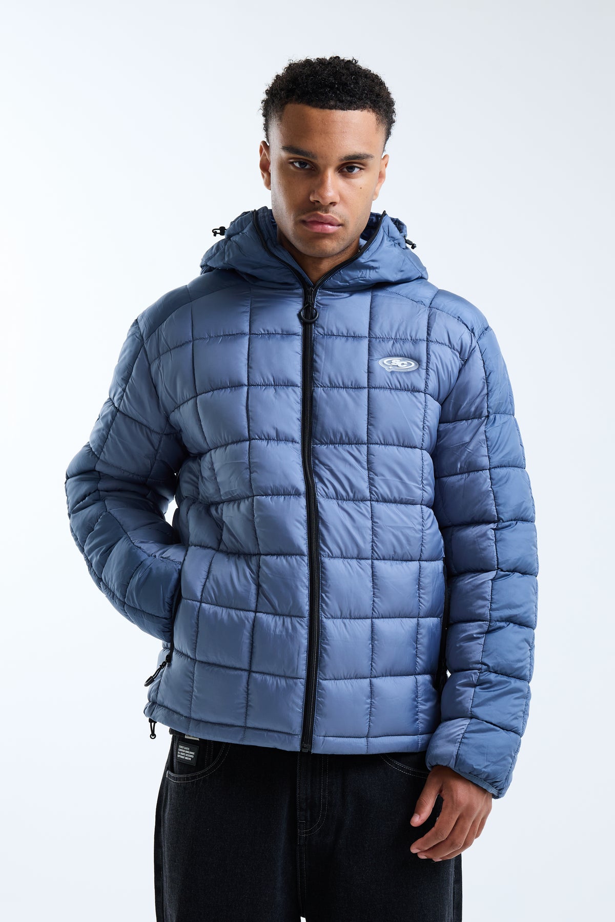 Falco Square Baffle Jacket Blue