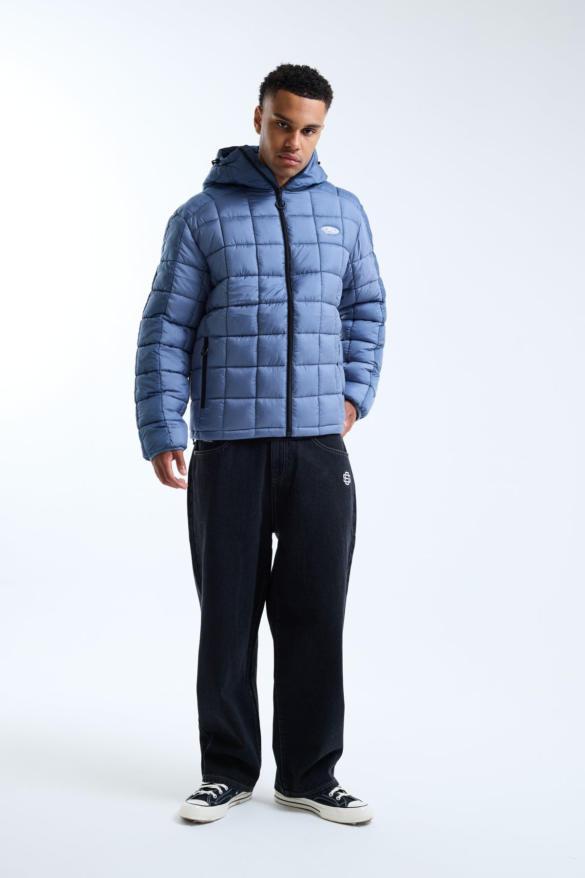 Falco Square Baffle Jacket Blue