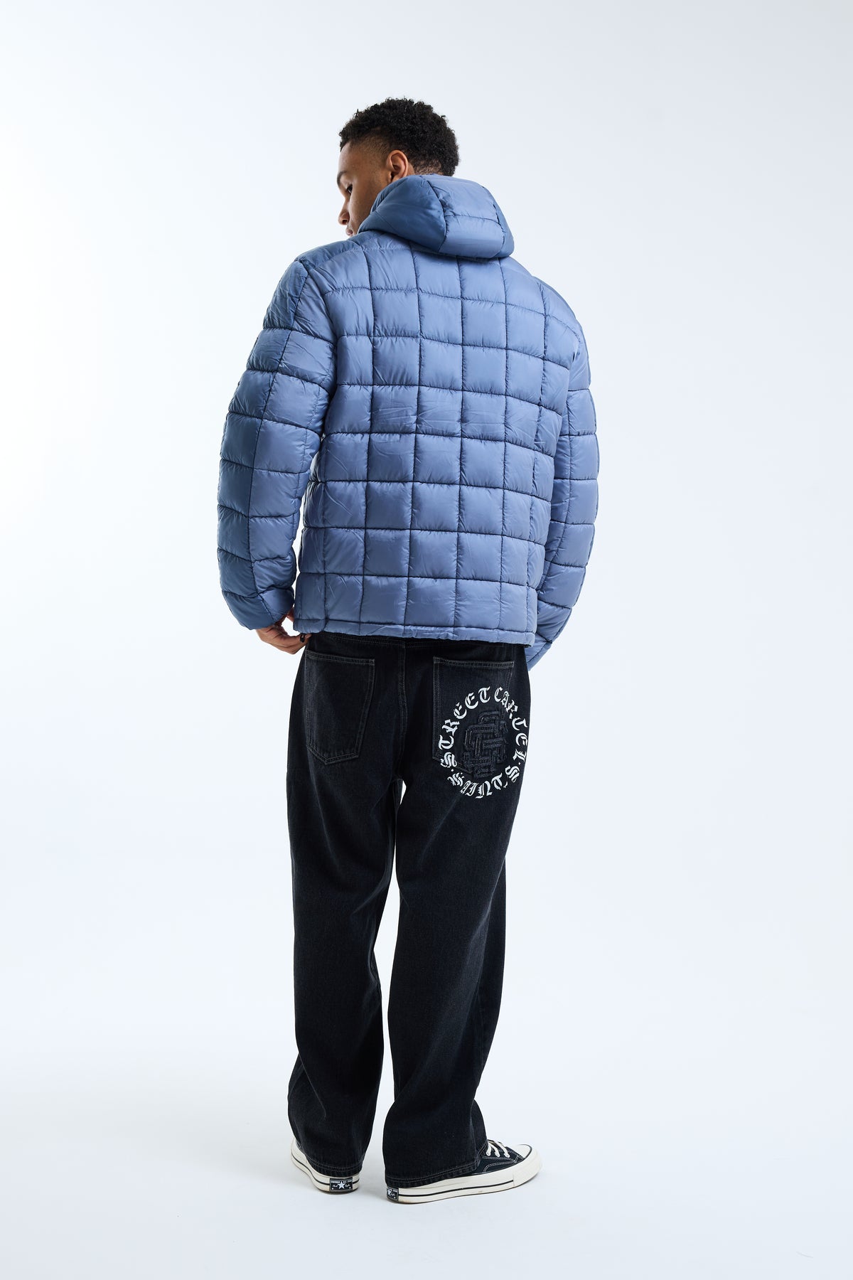 Falco Square Baffle Jacket Blue