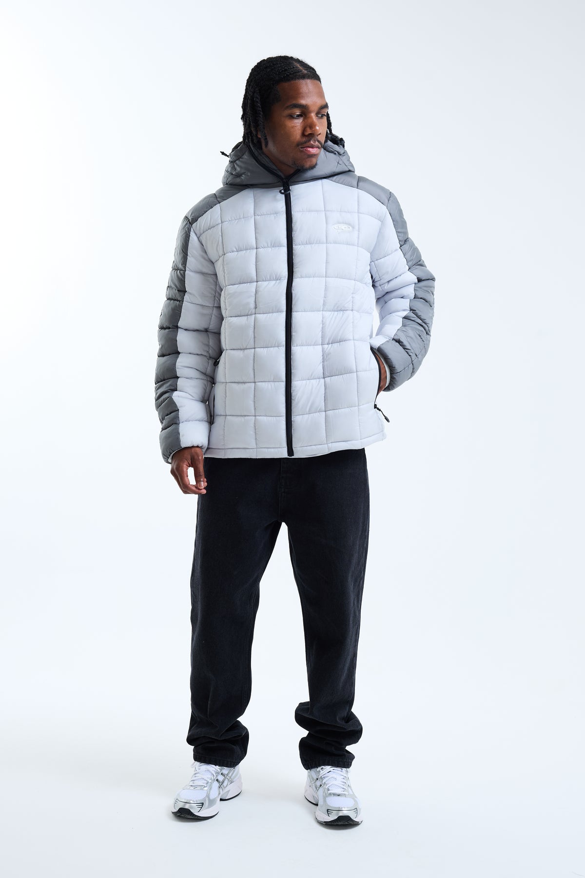 Falco Square Baffle Jacket Grey