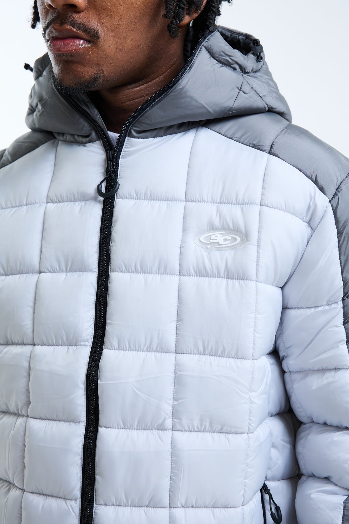 Falco Square Baffle Jacket Grey