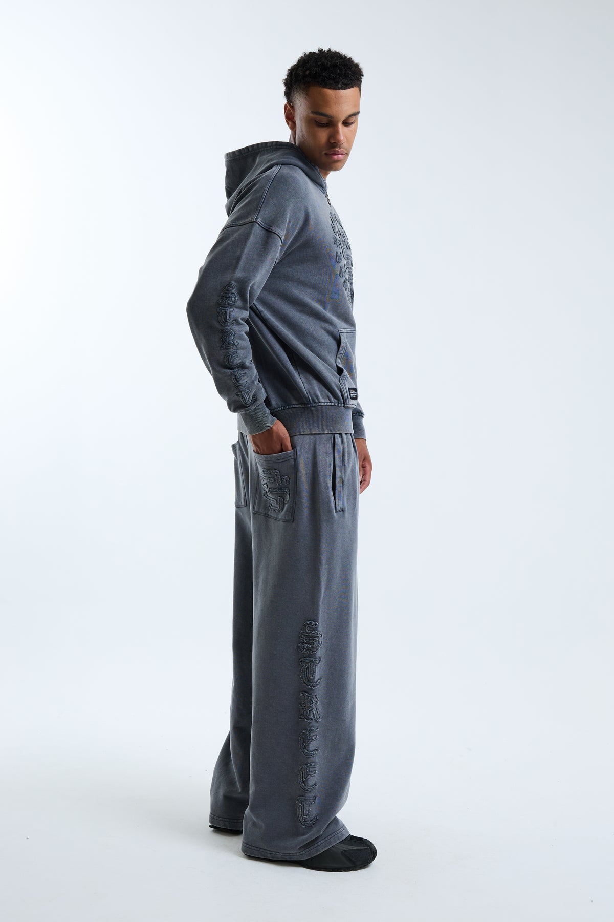 Fidato Open Hem Jogger Grey