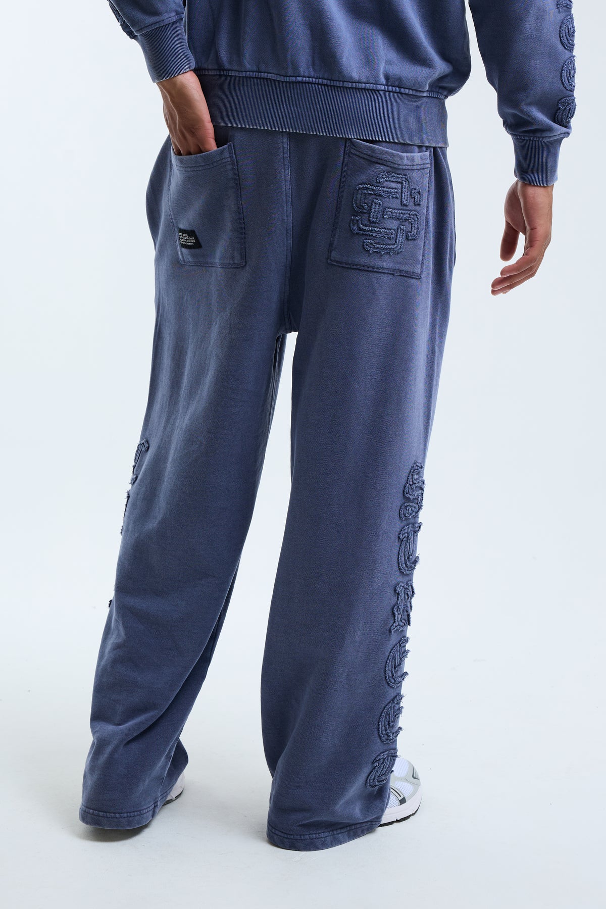 Fidato Open Hem Jogger Blue