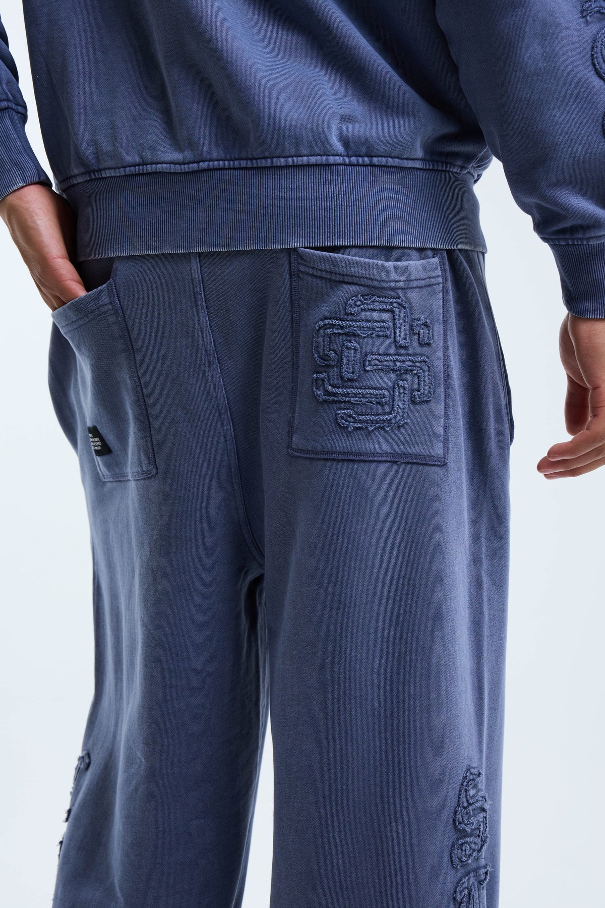 Fidato Open Hem Jogger Blue