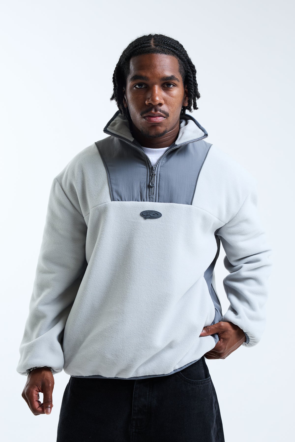 Nutturno 1/2 Zip Polar Fleece Light Grey