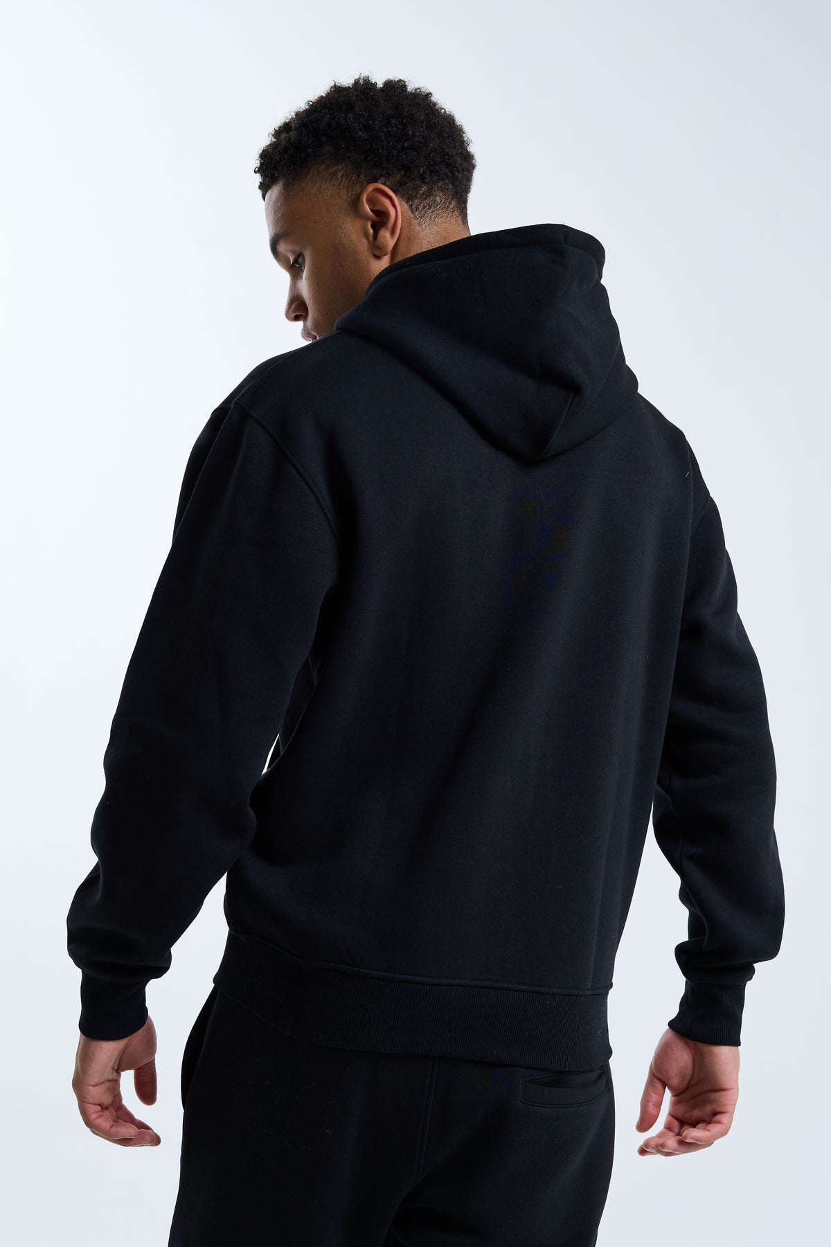 Padrino Zip Through Hoodie Black