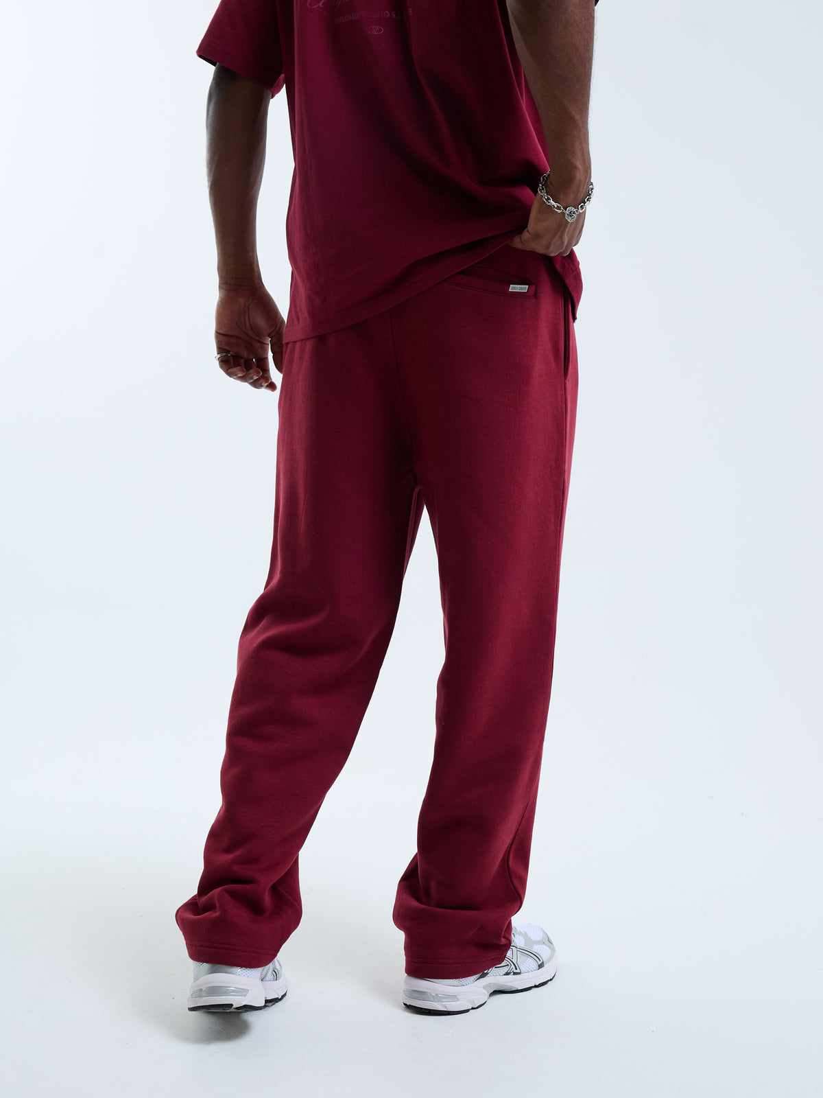 Russo Open Hem Jogger Burgundy / Red
