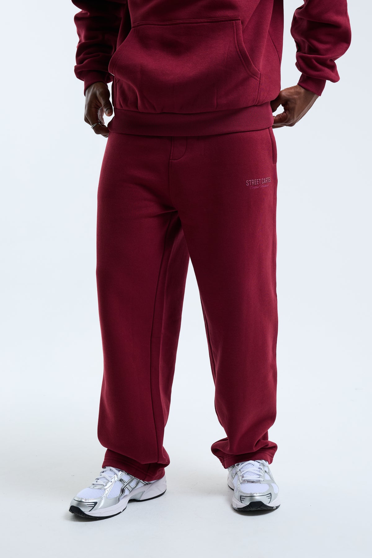 Russo Open Hem Jogger Burgundy / Red