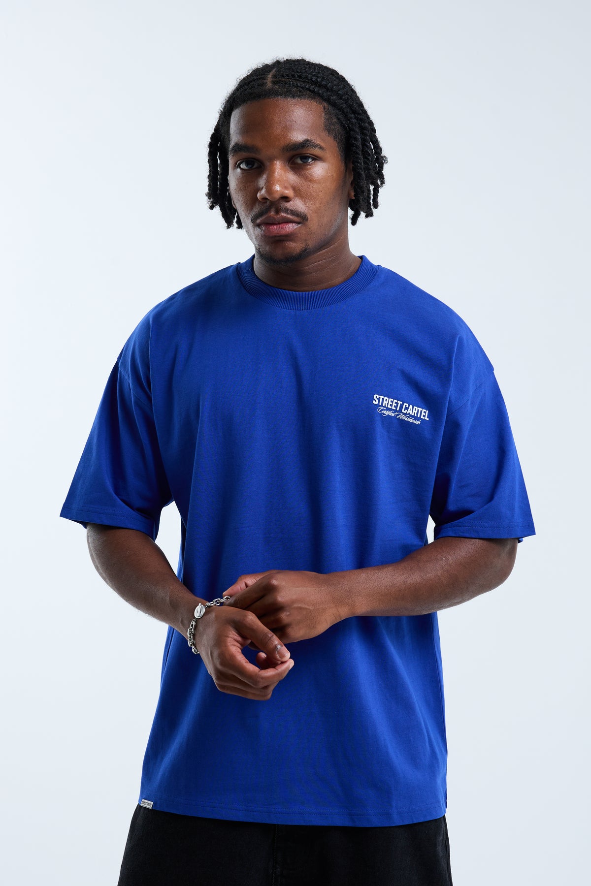 Russo Tee Cobalt / White