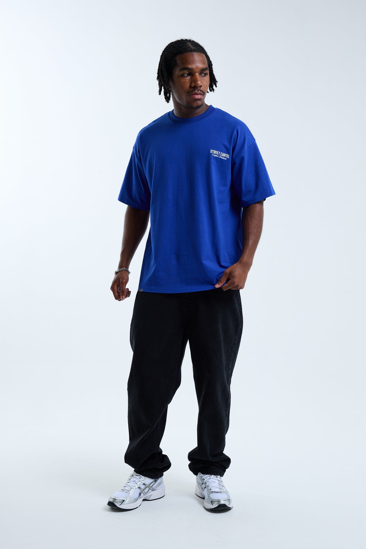 Russo Tee Cobalt / White