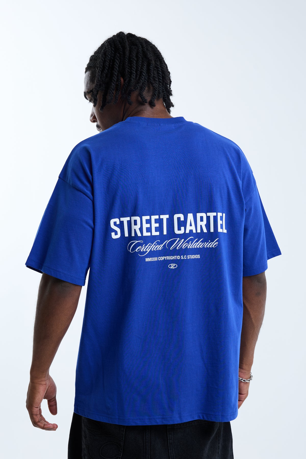 Russo Tee Cobalt / White