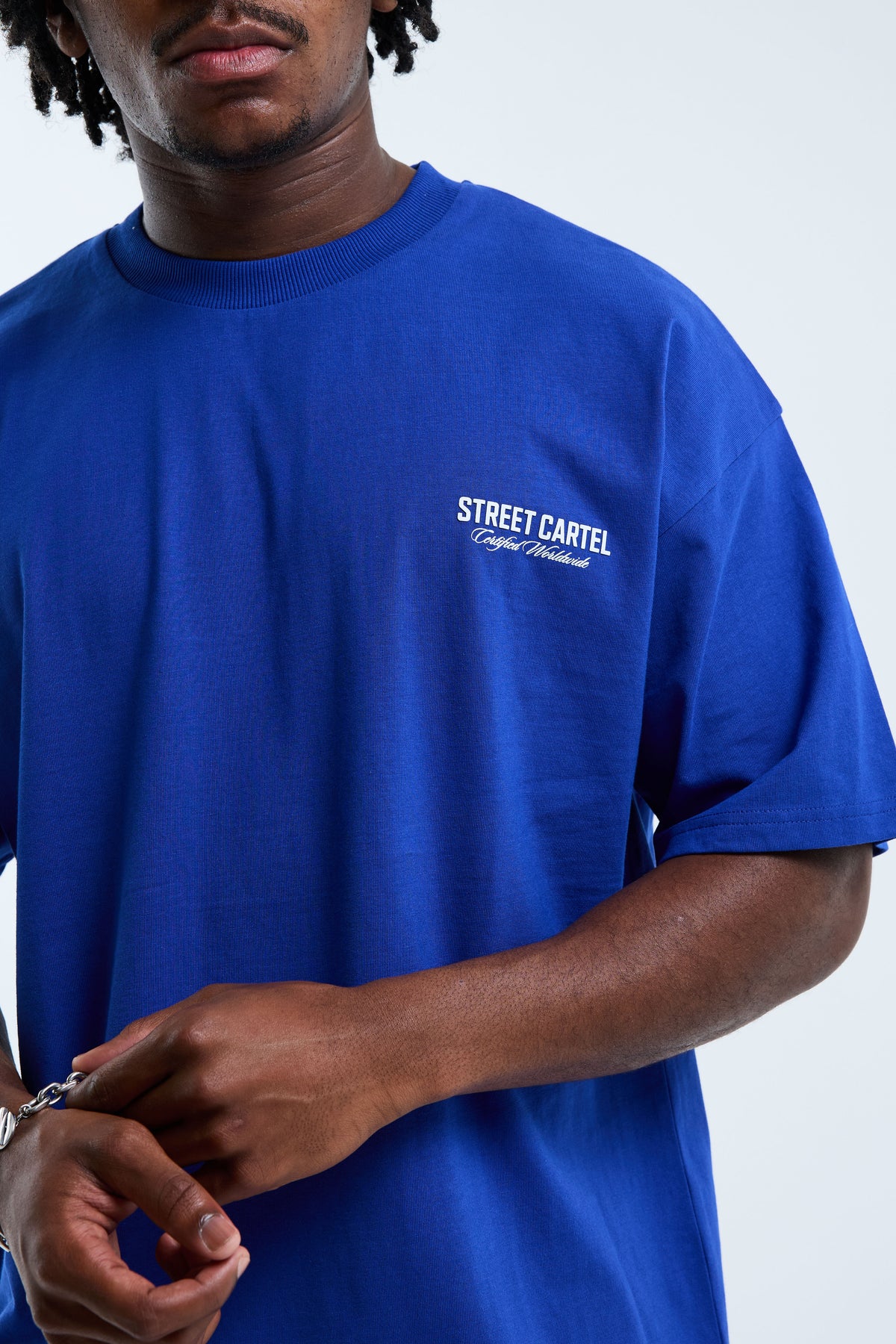 Russo Tee Cobalt / White