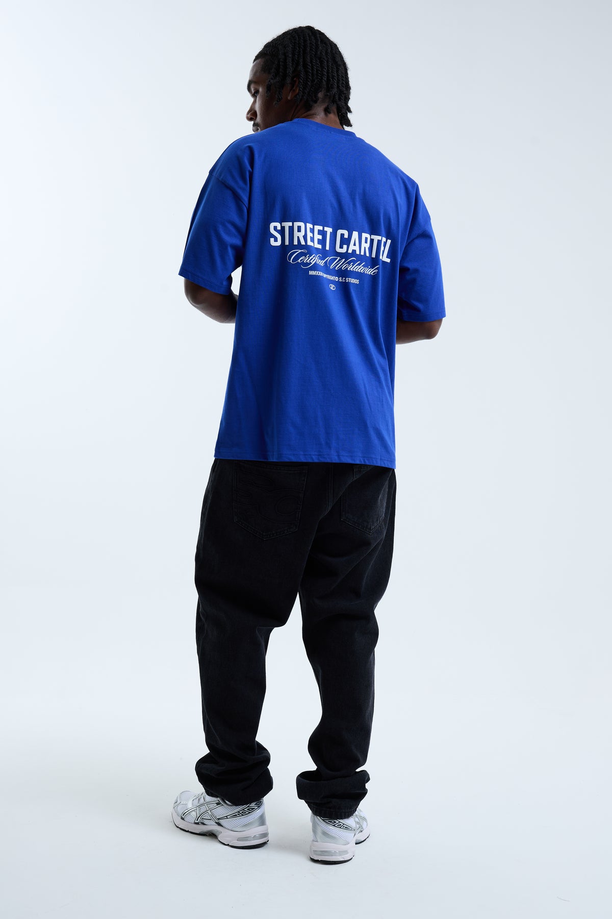 Russo Tee Cobalt / White