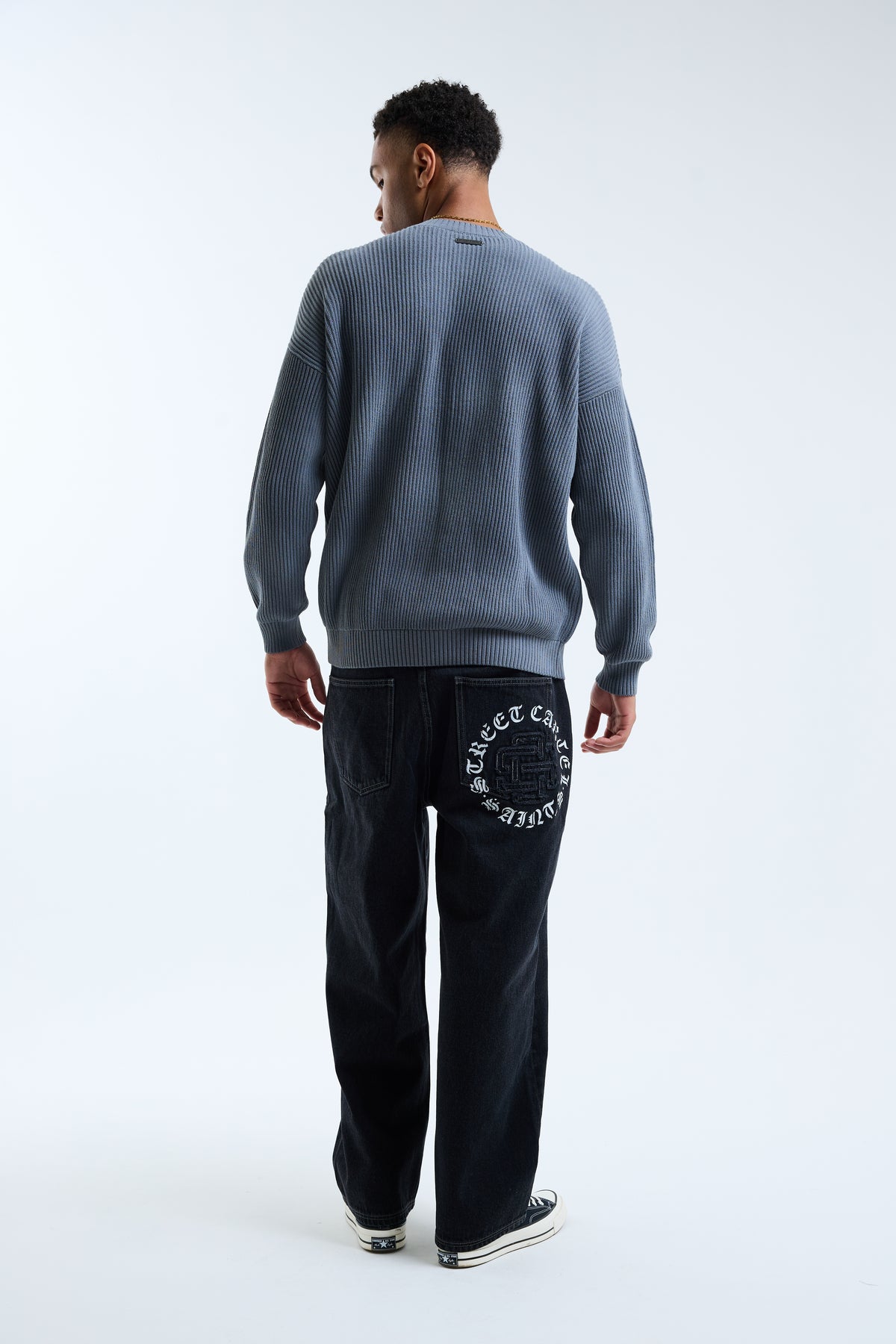 Serrante Crew Knit Jumper Grey