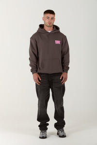 Bosco Hoodie Charcoal & Pink
