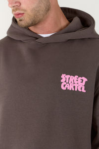 Bosco Hoodie Charcoal & Pink